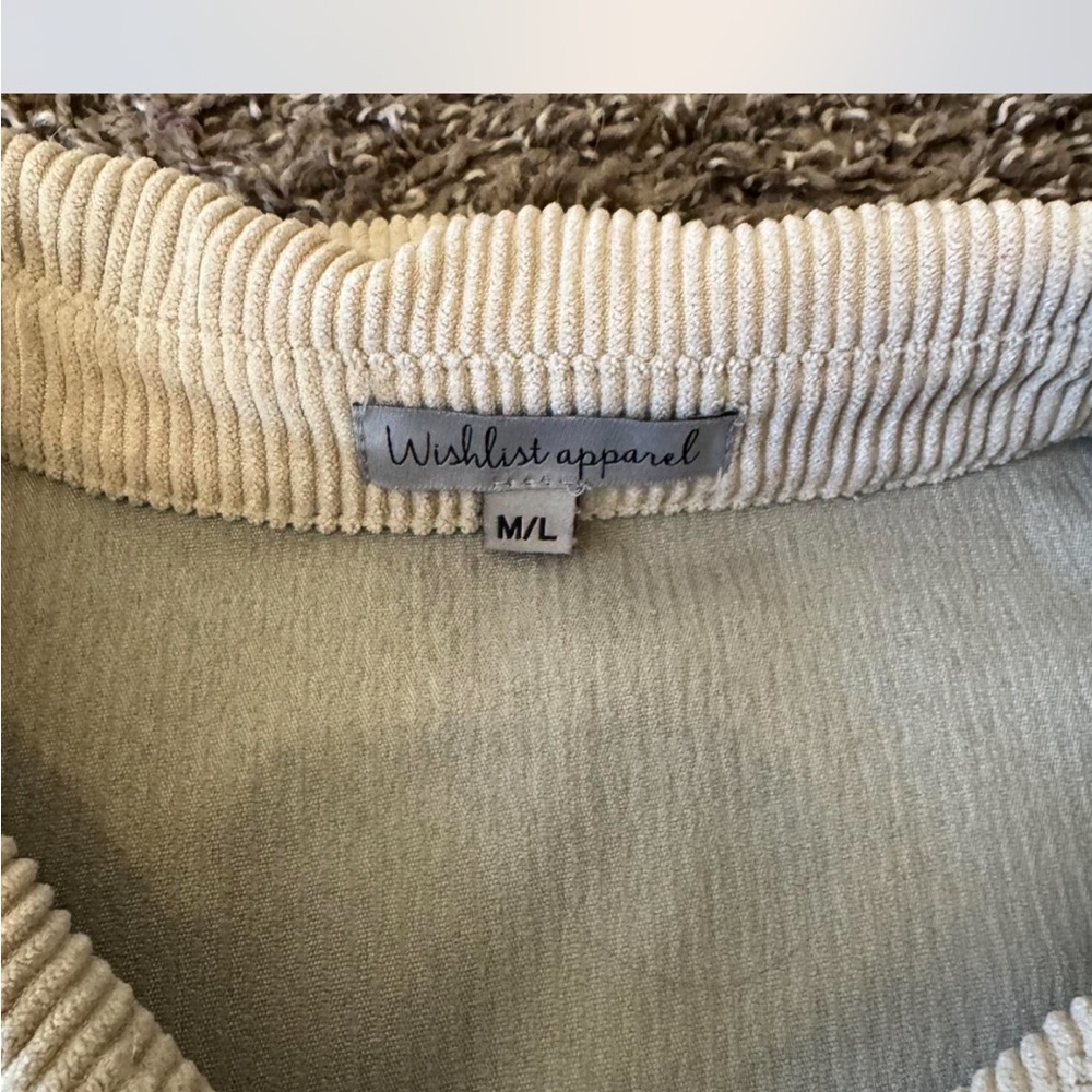 Wishlist Men's Corduroy Shirt Jacket in Blue and Tan - Picture 2 of 3